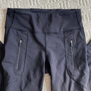 Lulu lemon Black Leggings - Mesh Detail & pockets